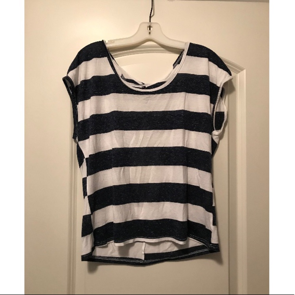 Navy/White Stripped Top Size Small